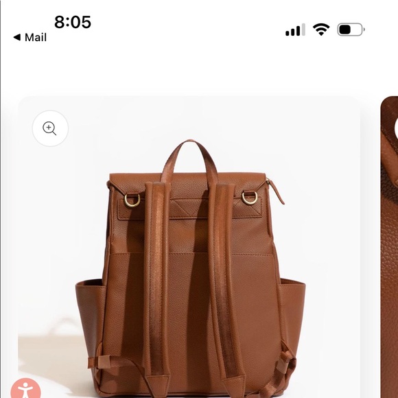 Freshly Picked cognac diaper bag/backpack main image 4